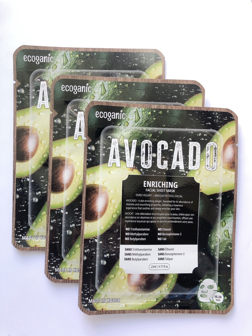 5/$20 Ecoganic Avocado Enriching Facial Sheet Mask